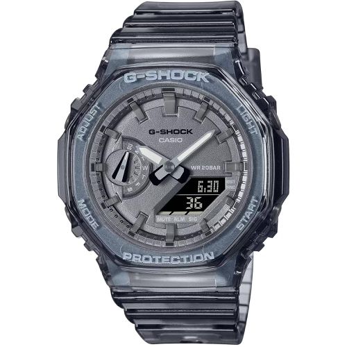 Women's Watch - G-Shock Grey and Black Ana-Digi Dial Strap / GMAS2100SK-1A - Casio - Modalova
