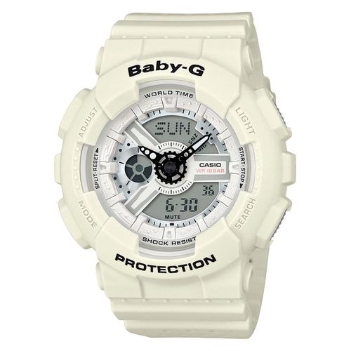 Women's World Time Watch - Baby-G Resin Strap Ana-Digital Dial / BA110PP-7A - Casio - Modalova