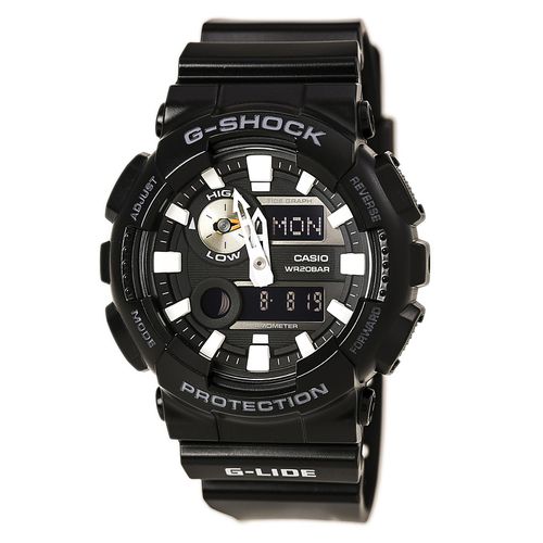 GAX100B-1A Men's G-Shock World Time Ana-Digi Black Dial Quartz Black Resin Strap Dive Watch - Casio - Modalova
