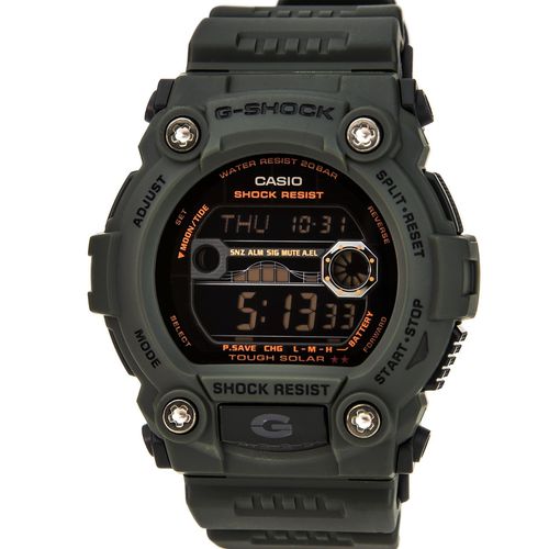 GR7900KG-3 Men's G-Shock Tough Solar Power Moon Graph Olive Green Resin Dive Watch - Casio - Modalova