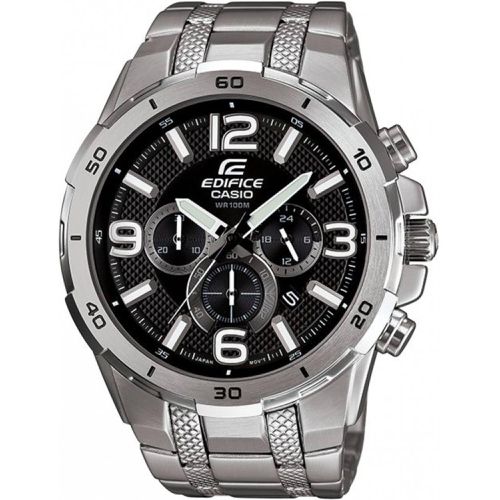 Men's Watch - Edifice Bluetooth Black Dial Silver Tone Bracelet / EQB510D-1A - Casio - Modalova