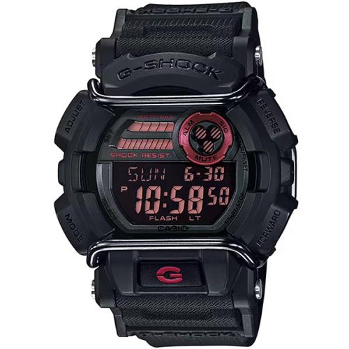Men's Watch - G-Shock Black and Purple Digital Black Resin Strap Alarm/ GD400-1 - Casio - Modalova