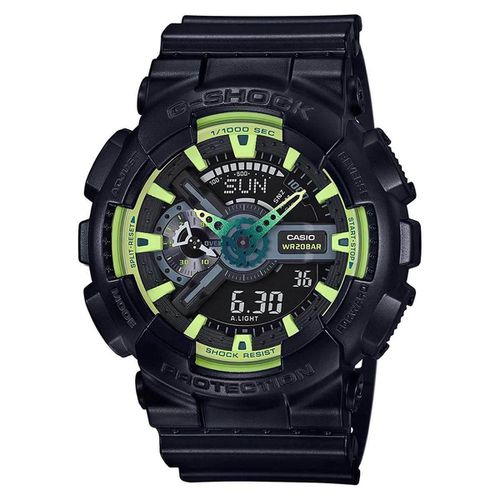 Men's Alarm Watch - G-Shock Dive Ana-Digi Black & Green Dial / GA110LY-1A - Casio - Modalova