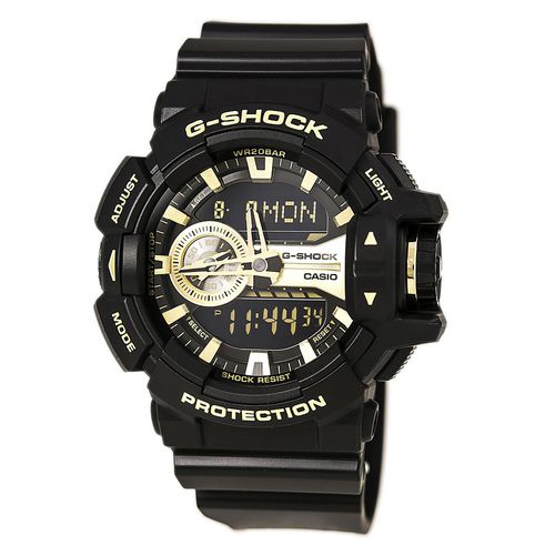 Men's Alarm Watch - G-Shock Dive Ana-Digital Black & Gold Dial / GA400GB-1A9 - Casio - Modalova