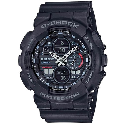 Men's Ana-Digi Watch - G-Shock Black Dial Black Resin Strap / GA140-1A1 - Casio - Modalova