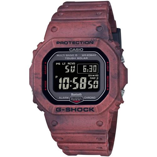 Men's Digital Watch - G-Shock Alarm Black Dial Burgundy Strap / GWB5600SL-4 - Casio - Modalova