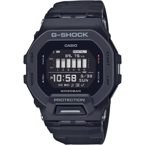 Men's Digital Watch - G-Shock G-Squad 200 Series Black Resin Strap / GBD200-1 - Casio - Modalova