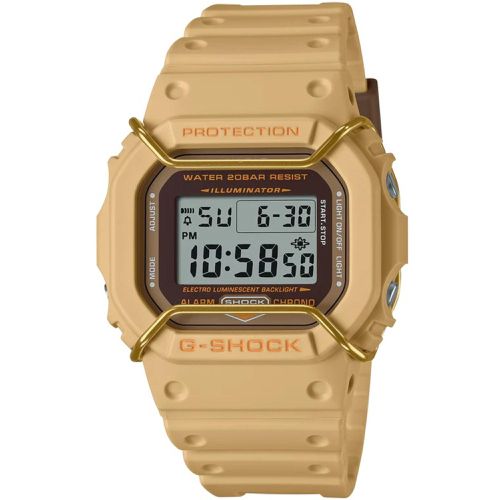Men's Digital Watch - G-Shock Quartz Brown and Grey Dial Strap / DW5600PT-5 - Casio - Modalova
