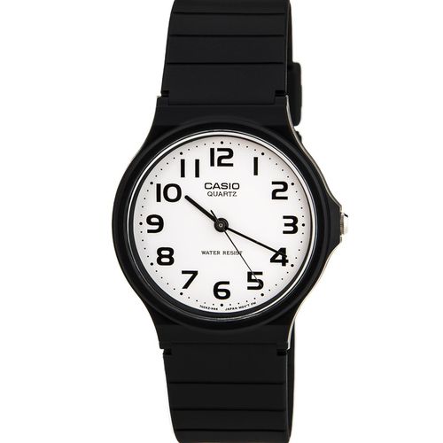 MQ24-7B2 Men's Classic Casual White Dial Black Resin Strap Quartz Watch - Casio - Modalova