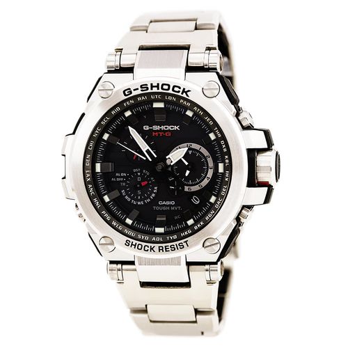 MTGS1000D-1A Men's G-Shock World Time Black Dial Quartz Steel Bracelet Dive Watch - Casio - Modalova