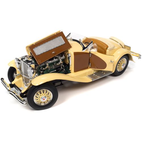 Model Car - 1935 Duesenberg SSJ Speedster Yukon Gold and Chocolate Brown - Autoworld - Modalova
