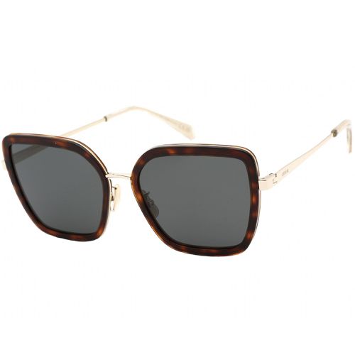Women's Sunglasses - Gradient Lens Havana and Silver Metal Frame / CL40221U 52A - Celine - Modalova
