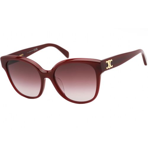 Women's Sunglasses - Polarized Lens Shiny Bordeaux Plastic Frame / CL40204F 69T - Celine - Modalova