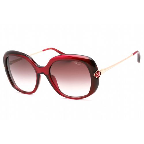 Men's Sunglasses - Full Rim Opal Bordeaux Plastic Oval Frame / SCH314S 06F6 - Chopard - Modalova