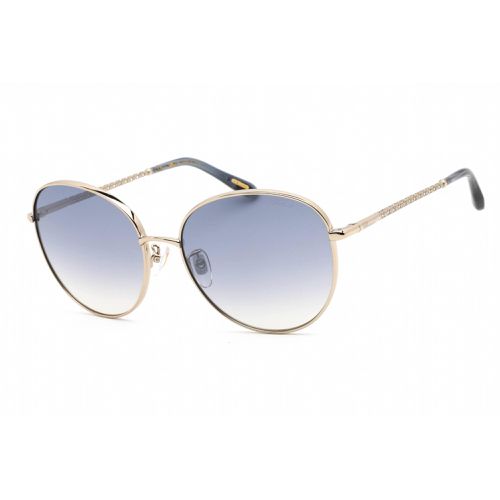 Men's Sunglasses - Full Rim Shiny Light Gold Metal Oval Frame / SCHF75V 594B - Chopard - Modalova