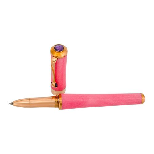 Racing Rose Gold Plated & Pink Resin Rollerball Pen - 95013-0312 - Chopard - Modalova