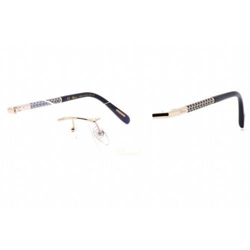 Women's Eyeglasses - Shiny Light Gold Metal Rectangular Frame / VCHF47 0594 - Chopard - Modalova