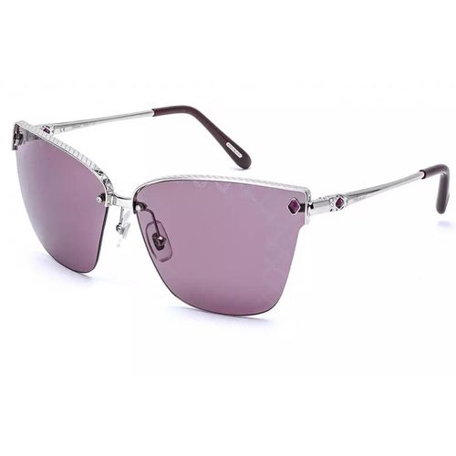 Women's Sunglasses - Silver Frame Purple Lens / SCHC19S-579L-65-13-135 - Chopard - Modalova