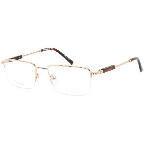 Women's Eyeglasses - Shiny Gold Rectangular Titanium Frame / PC75071 C03 - Charriol - Modalova