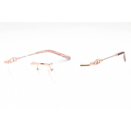 Men's Eyeglasses - Rimless Shiny Pink Gold/Silver Metal Frame / PC71048 C03 - Charriol - Modalova