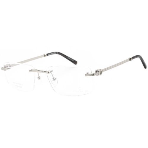 Men's Eyeglasses - Rimless Silver Rectangular Shaped Frame / PC75081 C02 - Charriol - Modalova