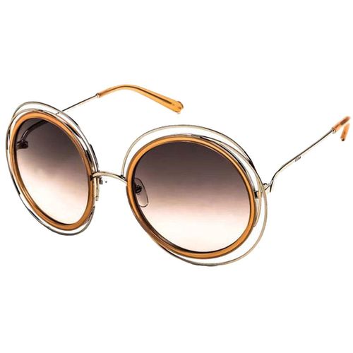 Women's Sunglasses - Carlina Transparent Peach Lens / 120S-724-58-23-135 - Chloe - Modalova