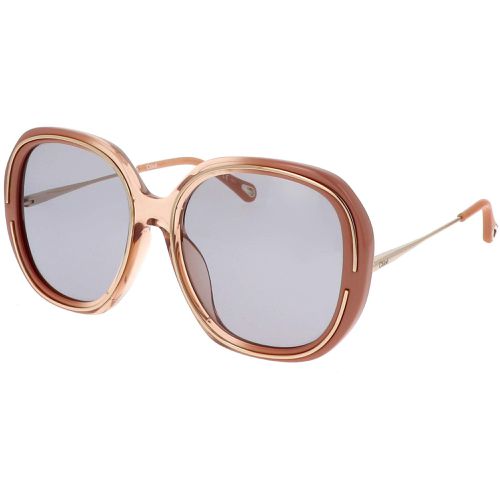 Women's Sunglasses - Asian Fit Shiny Nude Pink Frame / CH0078SA-30011531002 - Chloe - Modalova