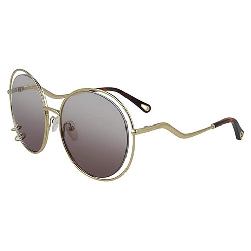 Women's Sunglasses - Gold Metal Frame Gradient Wine Lens / 153S-840-59-19-140 - Chloe - Modalova