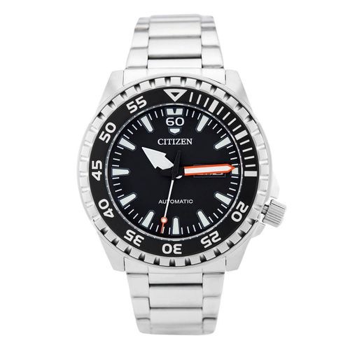 Men's Automatic Watch - Black Dial Steel Bracelet / NH8388-81E - Citizen - Modalova