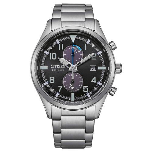 Men's Chronograph Watch - Eco-Drive Stainless Steel Bracelet / CA7028-81E - Citizen - Modalova