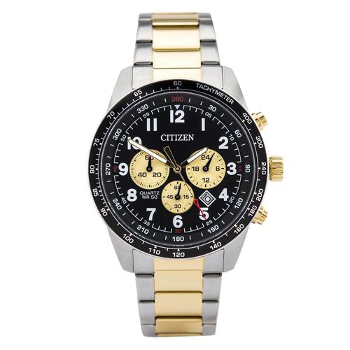 Men's Chronograph Watch - Quartz Two Tone Steel Bracelet / AN8164-51E - Citizen - Modalova