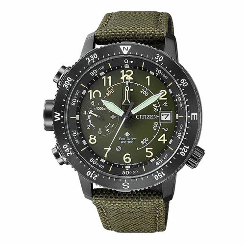 Men's Eco-Drive Watch - Promaster Green Nylon Strap / BN4045-12X - Citizen - Modalova
