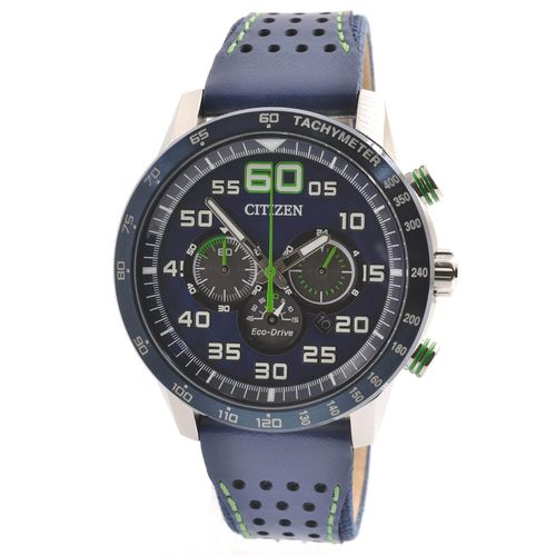 Men's Eco Drive Watch - Primo Chronograph Blue and Green Strap / CA4438-00L - Citizen - Modalova