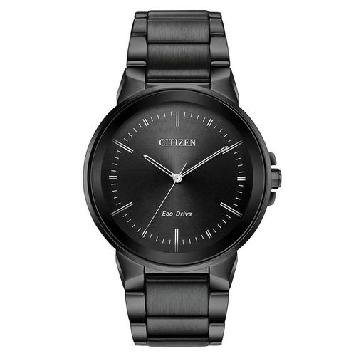 Men's Eco-Drive Bracelet Watch - Axiom Black Stainless Steel / BJ6517-52E - Citizen - Modalova