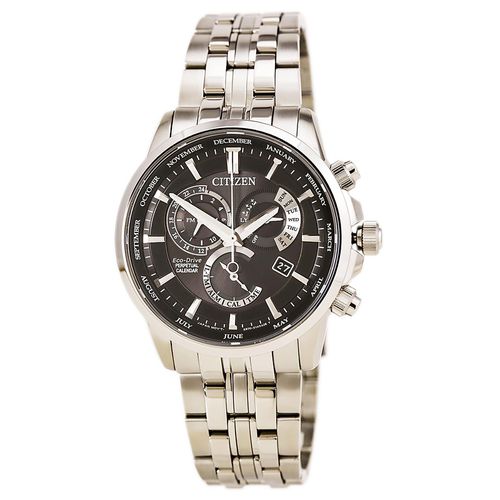 Men's Perpetual Calendar Watch - Calibre 8700 Eco-Drive Black Dial - Citizen - Modalova