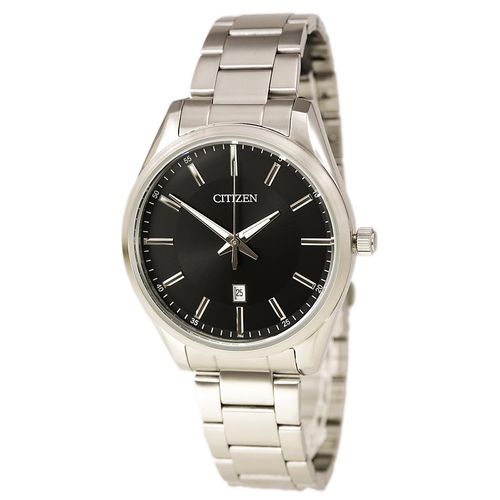 Men's Stainless Steel Watch - Dress Quartz Black Dial / BI1030-53E - Citizen - Modalova