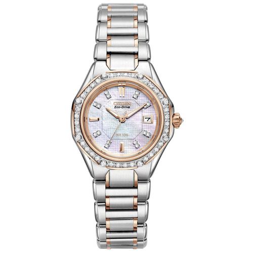 EW2096-57D Women's Signature Octavia Diamond Two Tone Bracelet Watch - Citizen - Modalova
