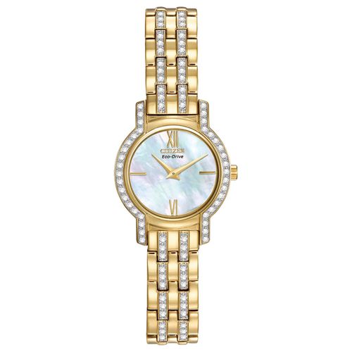 EX1242-56D Women's Silhouette Crystal Eco-Drive Gold Tone Steel Bracelet Watch - Citizen - Modalova