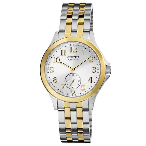 EQ9054-56A Women's Quartz Gold Tone Bezel Silver Dial Two-Tone Steel Bracelet Watch - Citizen - Modalova