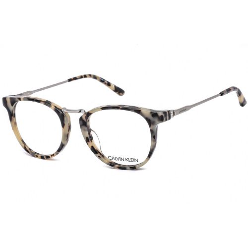 Women's Eyeglasses - Cream Tortoise Round Metal/Plastic / CK18721 106 - Calvin Klein - Modalova