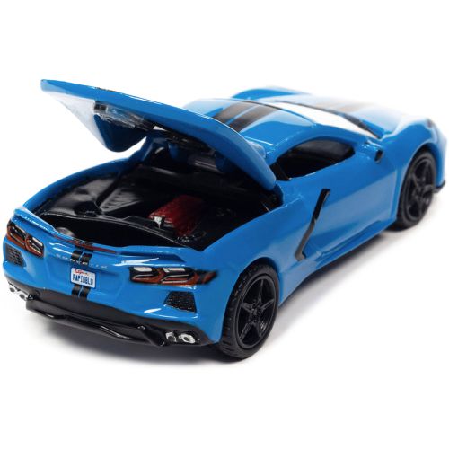 Auto World 1/64 Diecast Model Car - Sports Cars 2020 Chevrolet Corvette Rapid Blue - Autoworld - Modalova