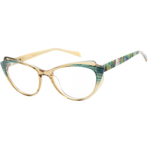 Unisex Eyeglasses - Clear Lens Beige/Green Frame / CCS109 04-09 - Ccs By Coco Song - Modalova