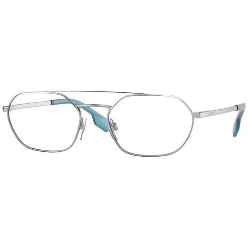 Men's Eyeglasses - Silver Metal Geometric Frame / 0BE1351 1005 - BURBERRY - Modalova