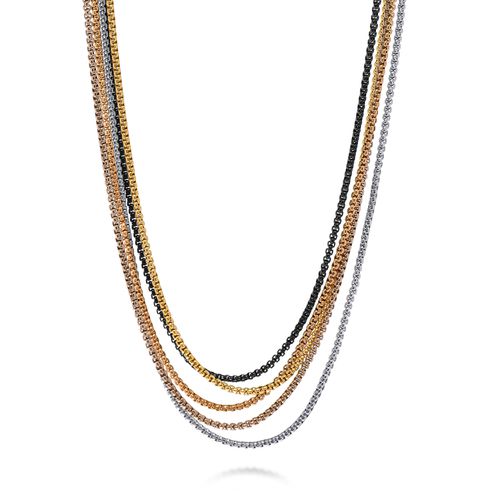 Stainless Steel Layered Necklace 08-50-0051-00 - Alor - Modalova
