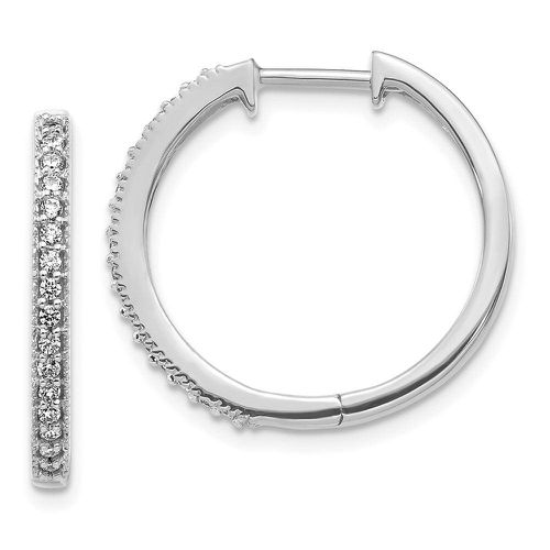 K White Gold Diamond Milgrain Hoop Earrings - Jewelry - Modalova
