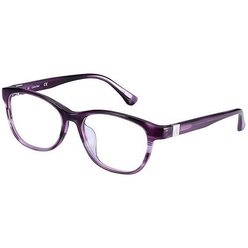 Unisex Eyeglasses - Striped Violet Rectangular / CK5906A 480 - Calvin Klein - Modalova