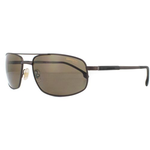 Unisex Sunglasses - Polarized Lens Matte Bronze Metal Frame / 8036/S 0VZH SP - Carrera - Modalova