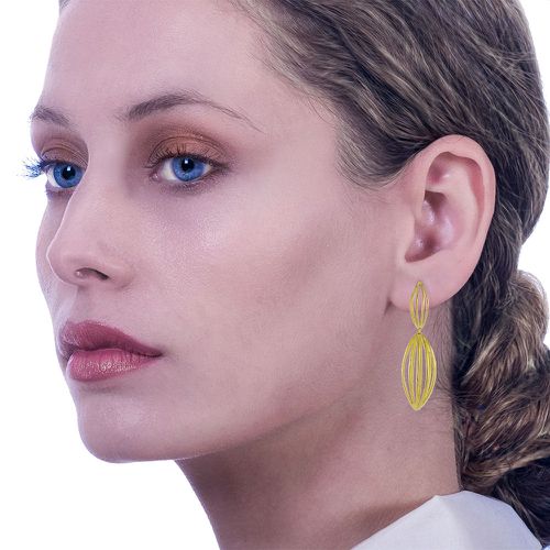 Gold Plated Earrings Pop up - Georgia Charal - Modalova