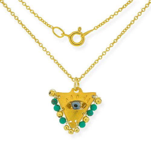 Necklace Lucky Charm Evil Eye With Turquoise - Amaya - Modalova