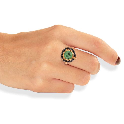 Gold Ring With Zoisite & Spinels - Tonia Makri - Modalova